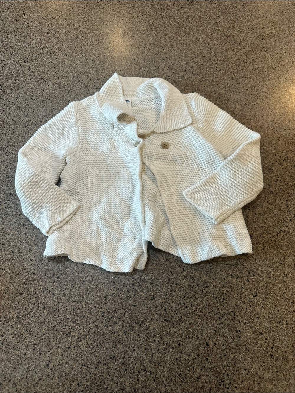 Cream Knit Button-Front Cardigan Jacket